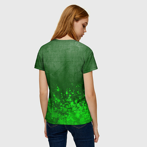 Женская футболка Tomodachi Game - green gradient посередине / 3D-принт – фото 4