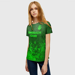 Футболка женская Tomodachi Game - green gradient посередине, цвет: 3D-принт — фото 2