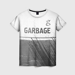 Женская футболка Garbage - white gradient посередине