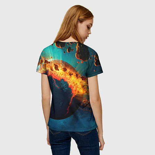 Женская футболка Взрыв планеты / 3D-принт – фото 4