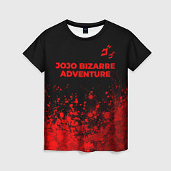 Футболка женская JoJo Bizarre Adventure - red gradient посередине, цвет: 3D-принт