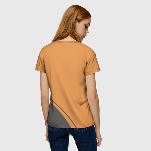 Женская футболка Пять спортивных кроликов / 3D-принт – фото 4