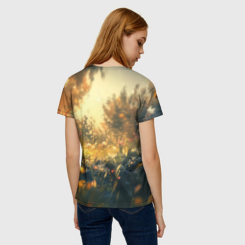 Женская футболка Белая маленькая единорожка / 3D-принт – фото 4