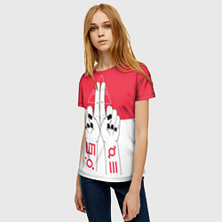 Футболка женская 30 Seconds to Mars poster, цвет: 3D-принт — фото 2