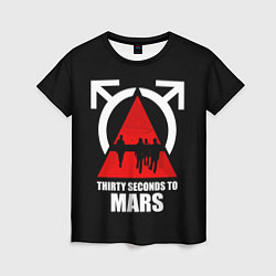 Футболка женская 30 Seconds to Mars - poster, цвет: 3D-принт