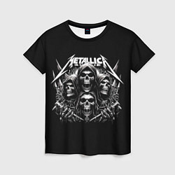 Футболка женская Metallica - four skulls, цвет: 3D-принт