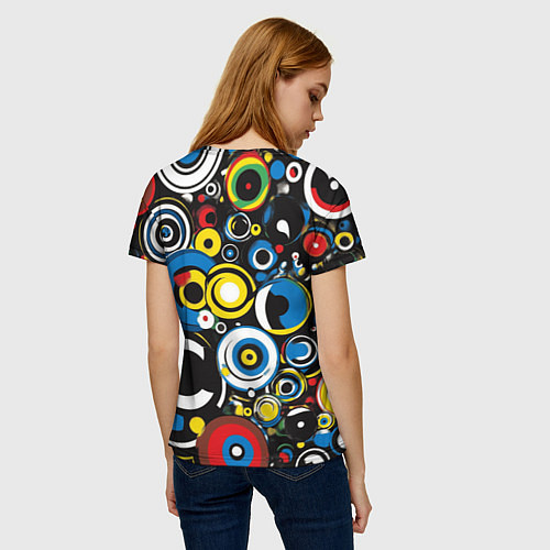 Женская футболка Абстракция геометрическая / 3D-принт – фото 4