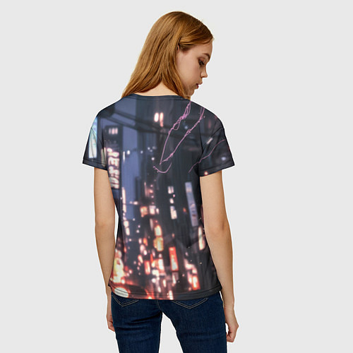 Женская футболка Человек паук в черном / 3D-принт – фото 4