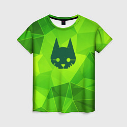 Женская футболка Stray green poly