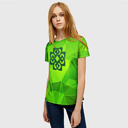 Футболка женская Breaking Benjamin green poly, цвет: 3D-принт — фото 2