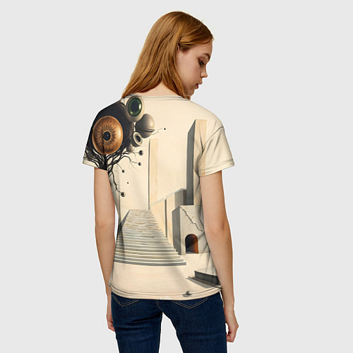Женская футболка Архитектурный сюр / 3D-принт – фото 4