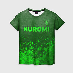 Женская футболка Kuromi - green gradient посередине