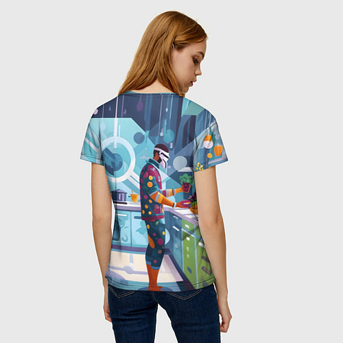 Женская футболка Здоровое питание / 3D-принт – фото 4