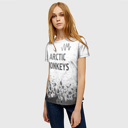 Футболка женская Arctic Monkeys - white gradient посередине, цвет: 3D-принт — фото 2