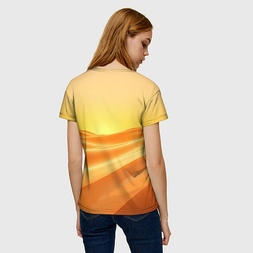Женская футболка Золотые пески / 3D-принт – фото 4
