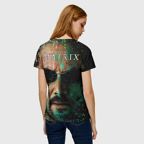 Женская футболка Matrix - Keanu Reeves / 3D-принт – фото 4