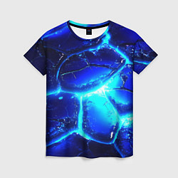 Футболка женская Синие плиты лед, цвет: 3D-принт