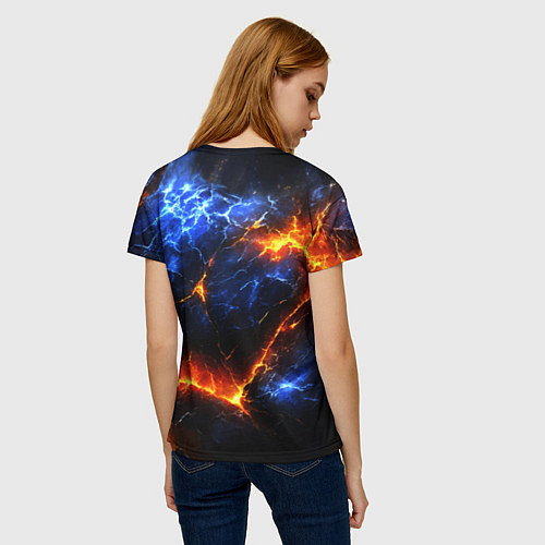 Женская футболка Лада и лед в разломе плит / 3D-принт – фото 4