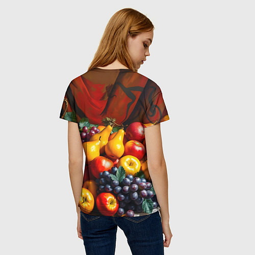 Женская футболка Фруктовый натюрморт / 3D-принт – фото 4