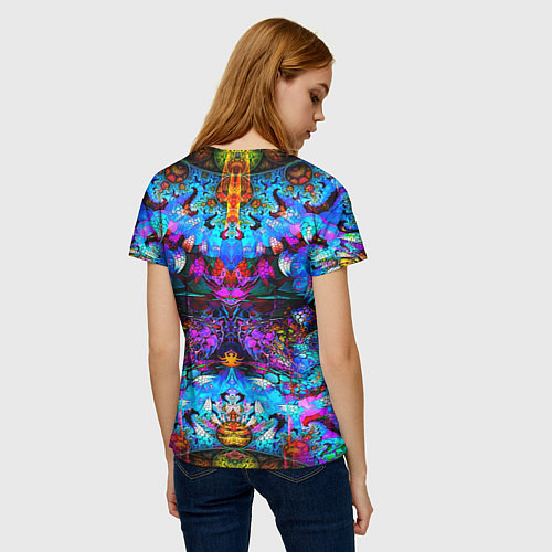 Женская футболка Абстракция стекло узор / 3D-принт – фото 4
