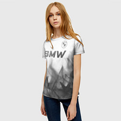 Футболка женская BMW - white gradient посередине, цвет: 3D-принт — фото 2