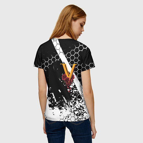 Женская футболка Samurai соты краски / 3D-принт – фото 4