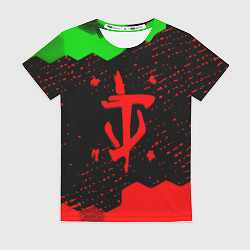 Футболка женская Doom лого соты текстура, цвет: 3D-принт