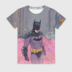 Женская футболка Бэтмен с розовым плащом