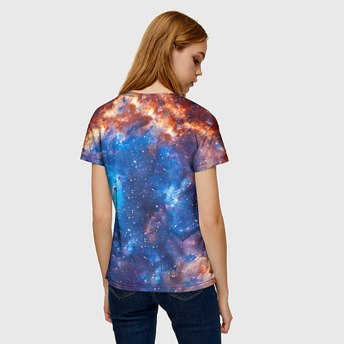 Женская футболка Дратхаар в космосе / 3D-принт – фото 4