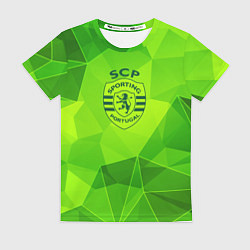 Женская футболка Sporting green poly