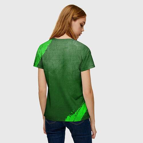 Женская футболка Blink 182 - green gradient / 3D-принт – фото 4