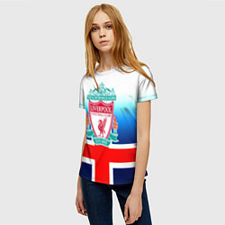Футболка женская Liverpool Англия, цвет: 3D-принт — фото 2