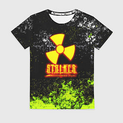 Футболка женская Stalker брызги красок, цвет: 3D-принт