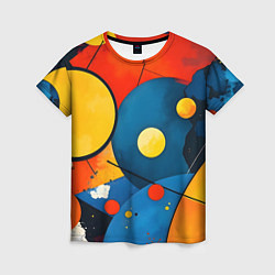 Футболка женская Динамичный красочный паттерн, цвет: 3D-принт