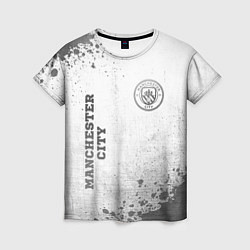 Женская футболка Manchester City - white gradient вертикально