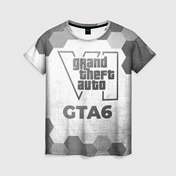 Футболка женская GTA6 - white gradient, цвет: 3D-принт