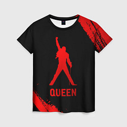Женская футболка Queen - red gradient