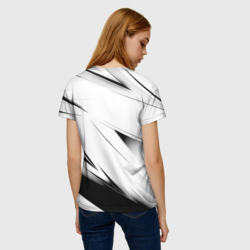 Женская футболка Ведьмак stripes / 3D-принт – фото 4