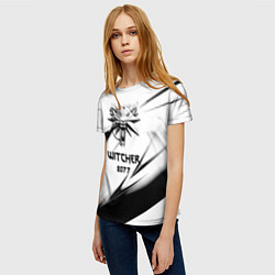 Футболка женская Ведьмак stripes, цвет: 3D-принт — фото 2
