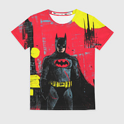 Женская футболка Бэтмен красками