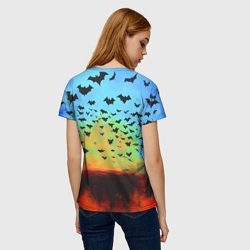 Женская футболка Бэтмен и летучие мыши / 3D-принт – фото 4