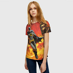 Футболка женская Бэтмен застыл в воздухе, цвет: 3D-принт — фото 2