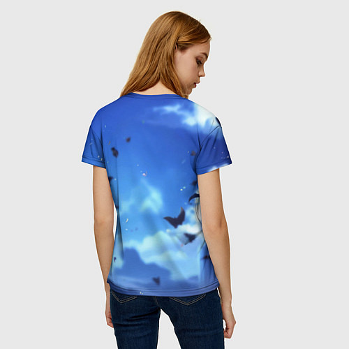 Женская футболка Бэтмен синее небо / 3D-принт – фото 4