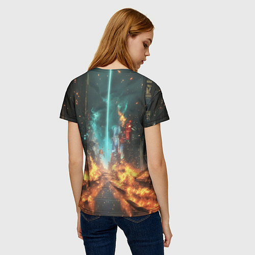 Женская футболка Бэтмен эпик / 3D-принт – фото 4