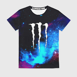Футболка женская Monster energy космос, цвет: 3D-принт