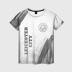 Женская футболка Leicester City - white gradient вертикально