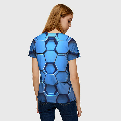 Женская футболка Синий бронежилет / 3D-принт – фото 4