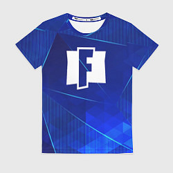 Женская футболка Fortnite blue poly