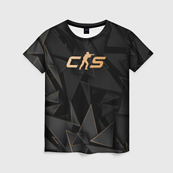 Футболка женская Counter-Strike 2 golden poly, цвет: 3D-принт