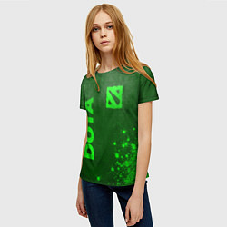 Футболка женская Dota - green gradient вертикально, цвет: 3D-принт — фото 2